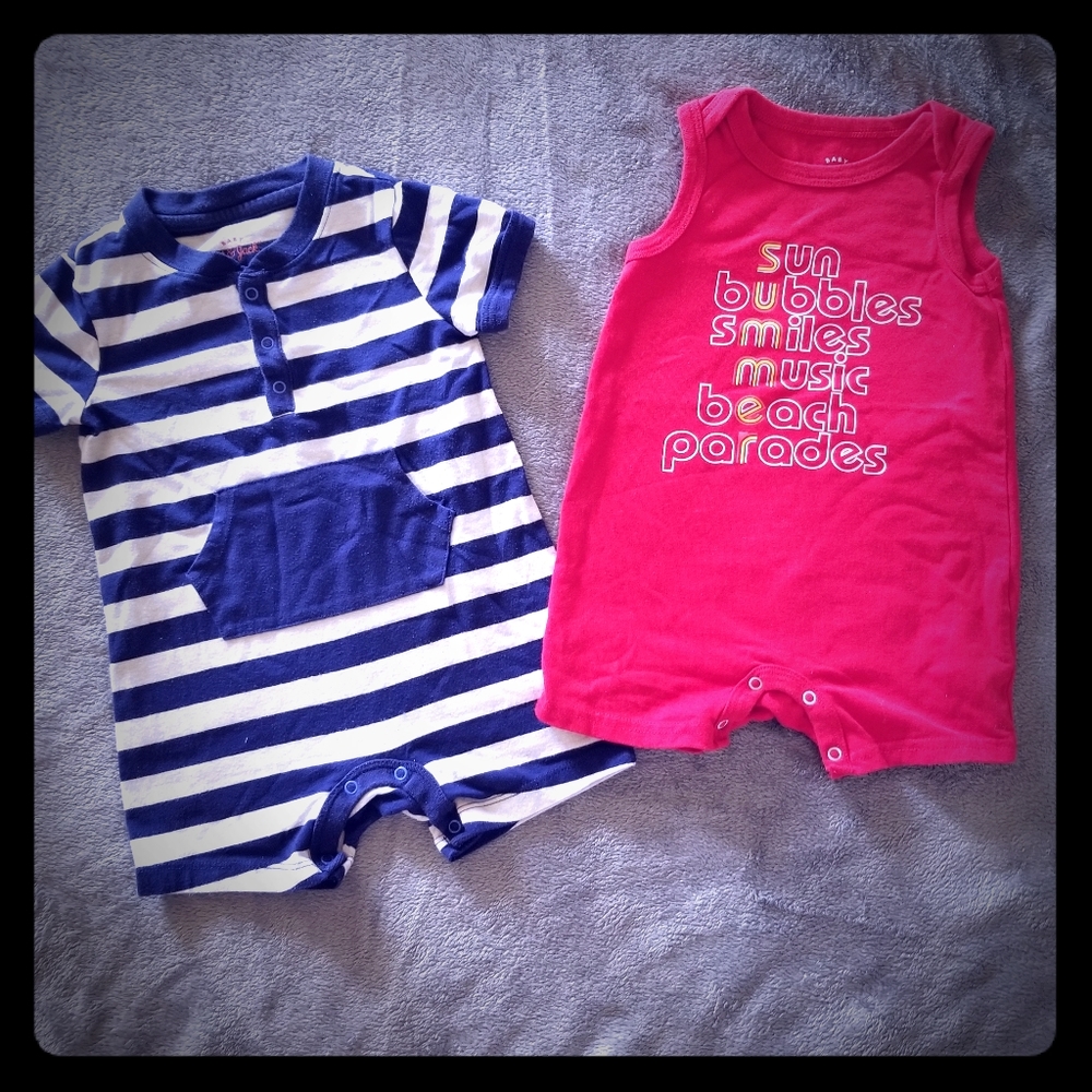 Cat & Jack baby boy romper bundle 3-6 mos